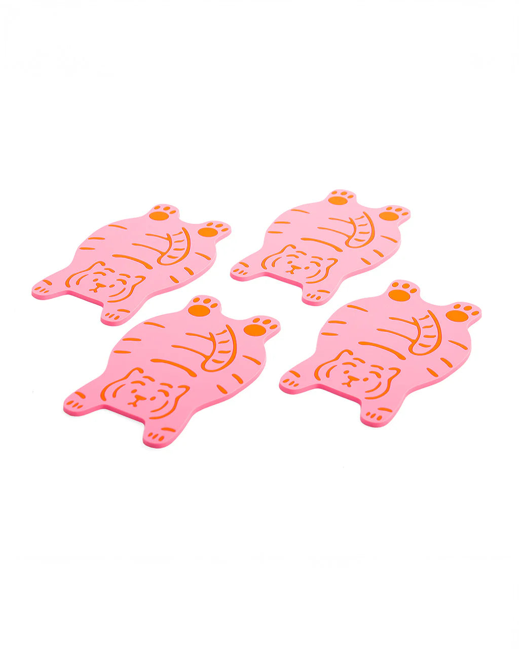 Pink Tiger Coasters - Set of 4